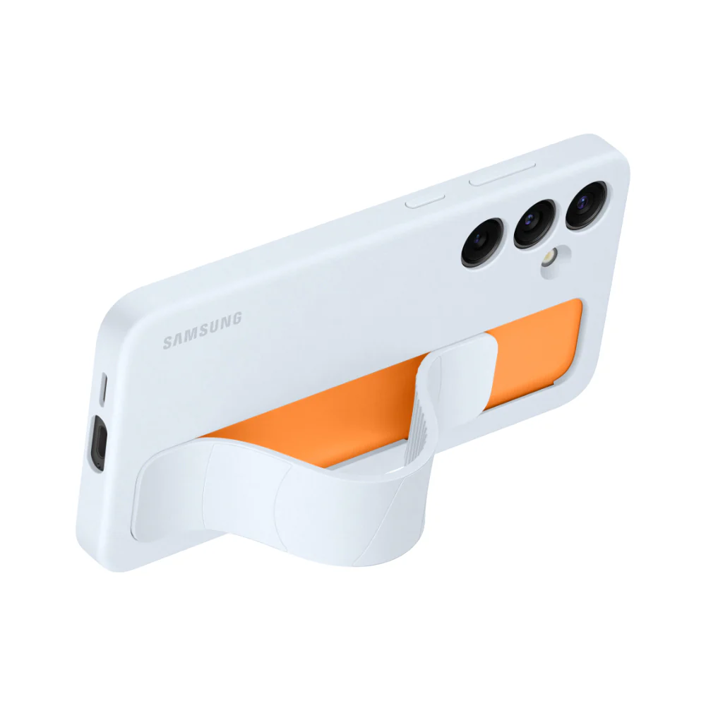 Standing Grip Case Cover for Samsung Galaxy S24 Plus Light Blue - Image 4