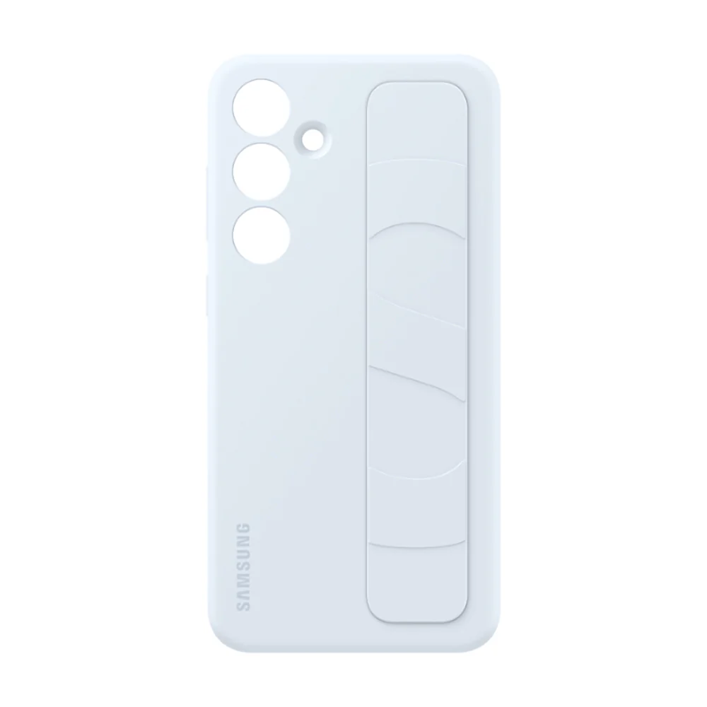 Standing Grip Case Cover for Samsung Galaxy S24 Plus Light Blue - Image 5