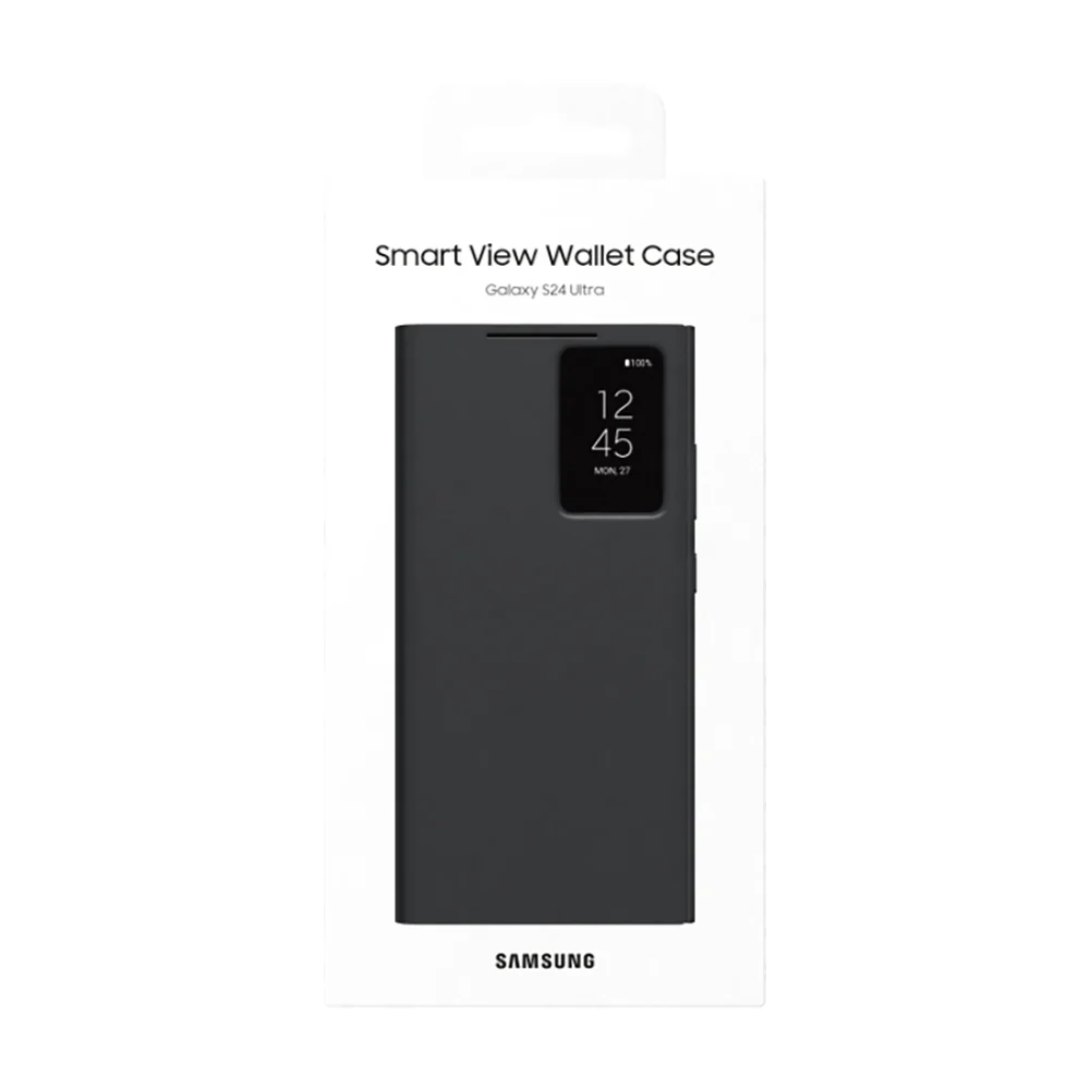 Smart View Wallet Case for Samsung Galaxy S24 Ultra Black - Image 6