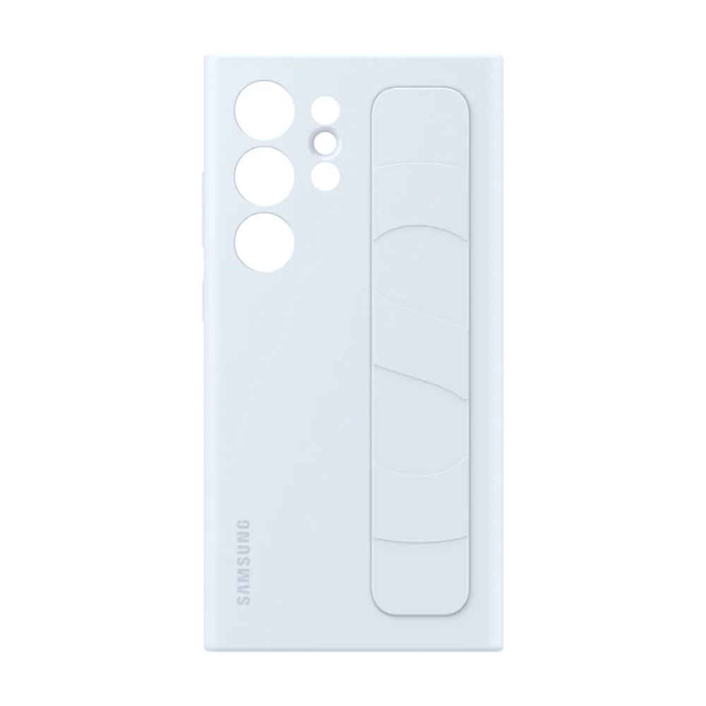 Standing Grip Case Cover for Samsung Galaxy S24 Ultra Light Blue - Image 5