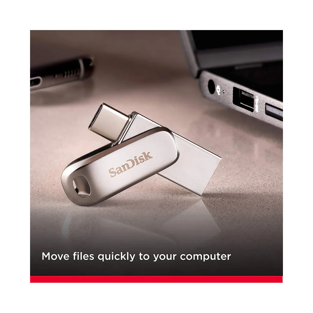 SanDisk Ultra Dual Luxe USB Type-C Flash Drive 512GB Silver - Image 3