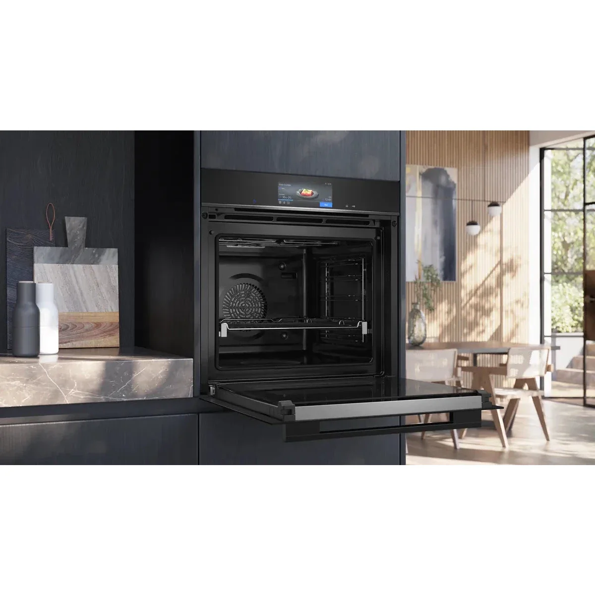 Siemens iQ700 Built-in Oven 60 x 60 cm, Black, Wi-Fi, HB778GNB1M - Image 4