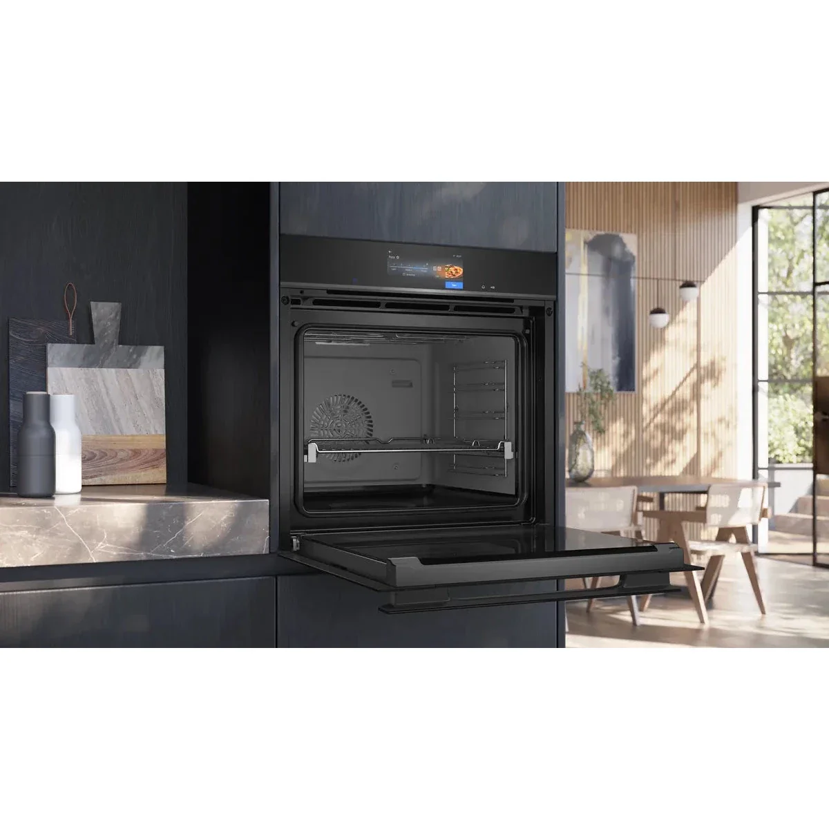 Siemens iQ700 Built-in Oven with Steam function, 60 x 60 cm, Wi-Fi, Black, HS958GED1B - Image 4