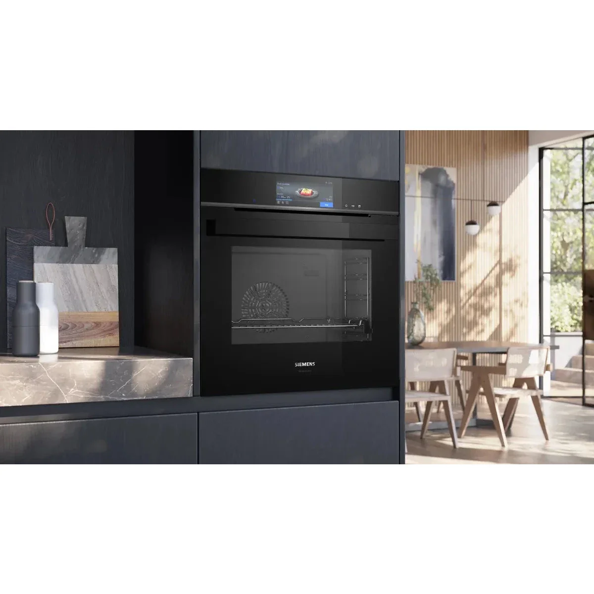 Siemens iQ700 Built-in Oven with Steam function, 60 x 60 cm, Wi-Fi, Black, HS958GED1B - Image 6