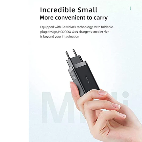 Smartix 65W Smart GaN Wall Power Adapter With 18W QC Black - Image 5