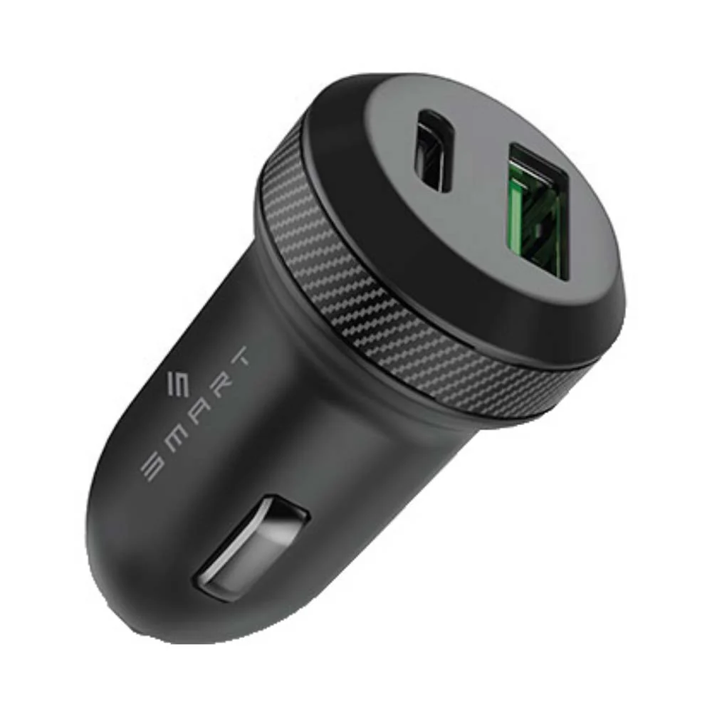 Smart 27W Car Charger Black - Image 2