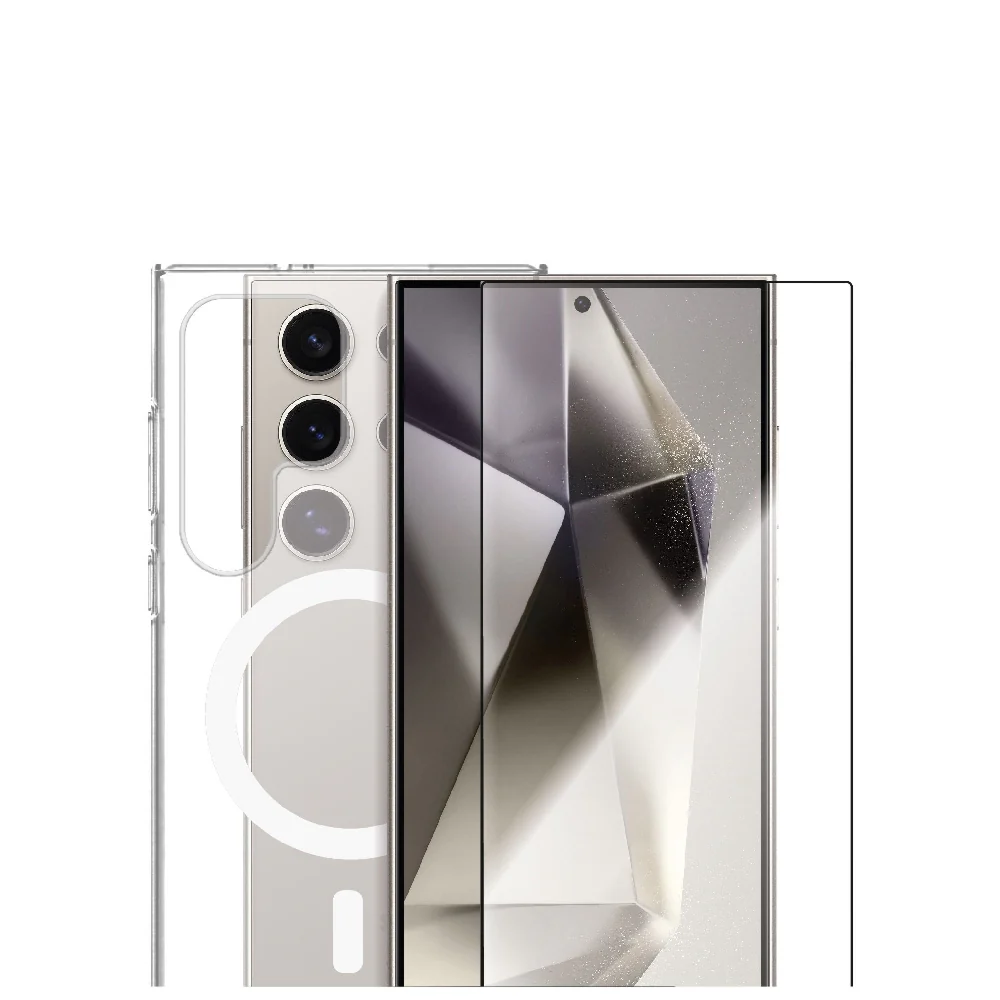 Smartix Screen Protector + Case Cover Clear for Galaxy Samsung S24 Ultra - Image 3