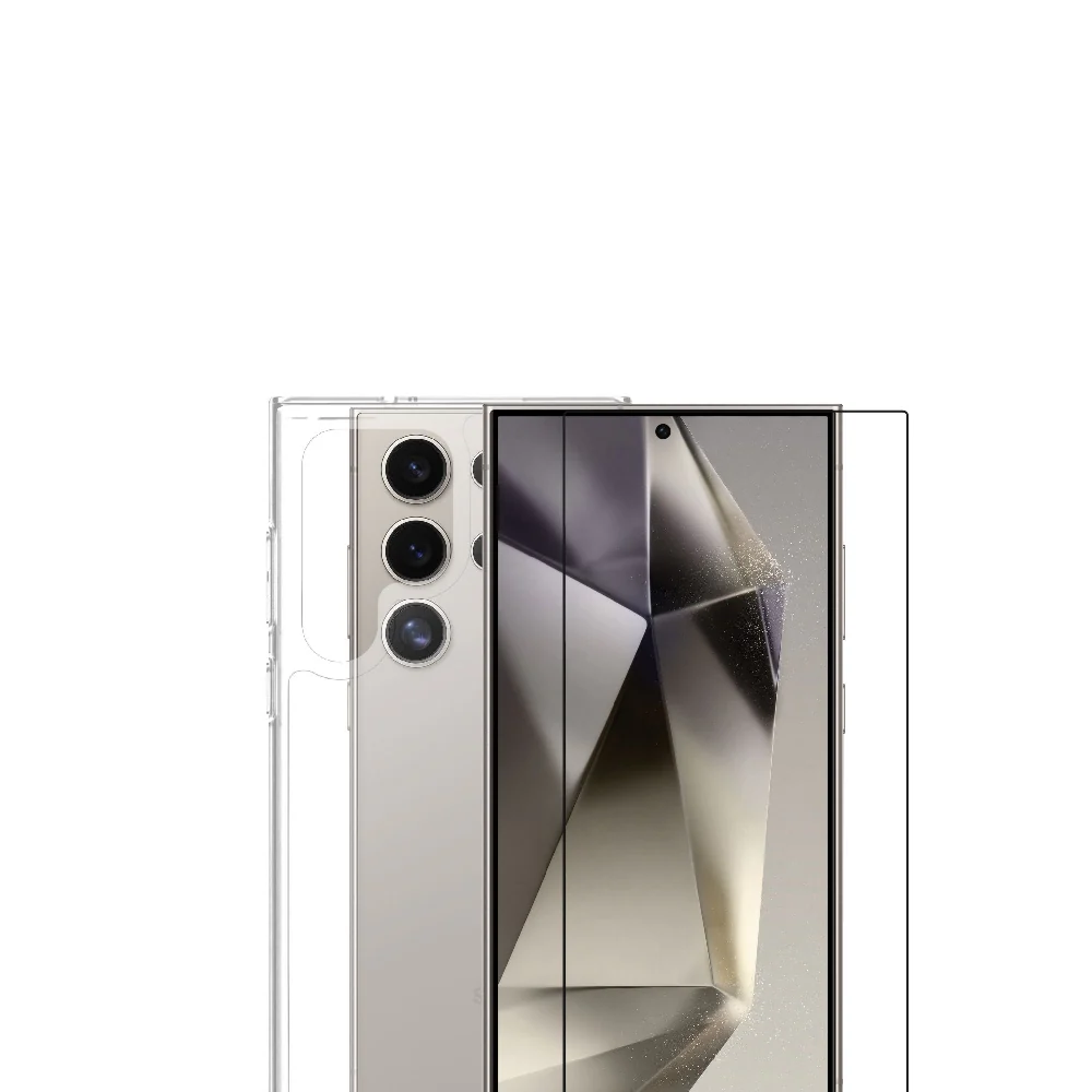 Smartix Screen Protector + Case Cover Clear for Samsung Galaxy S24 Ultra - Image 3