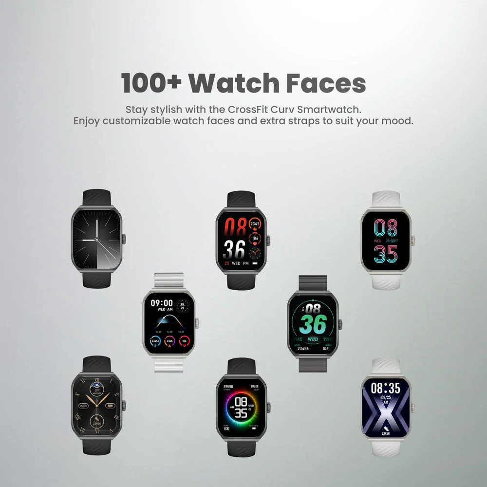 Smartix Premium CrossFit Curve Smartwatch Silver - Image 4