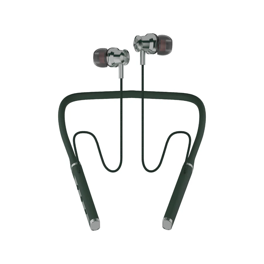 Smartix Premium Immerse Curv Neckband Wireless Earphone, Green
