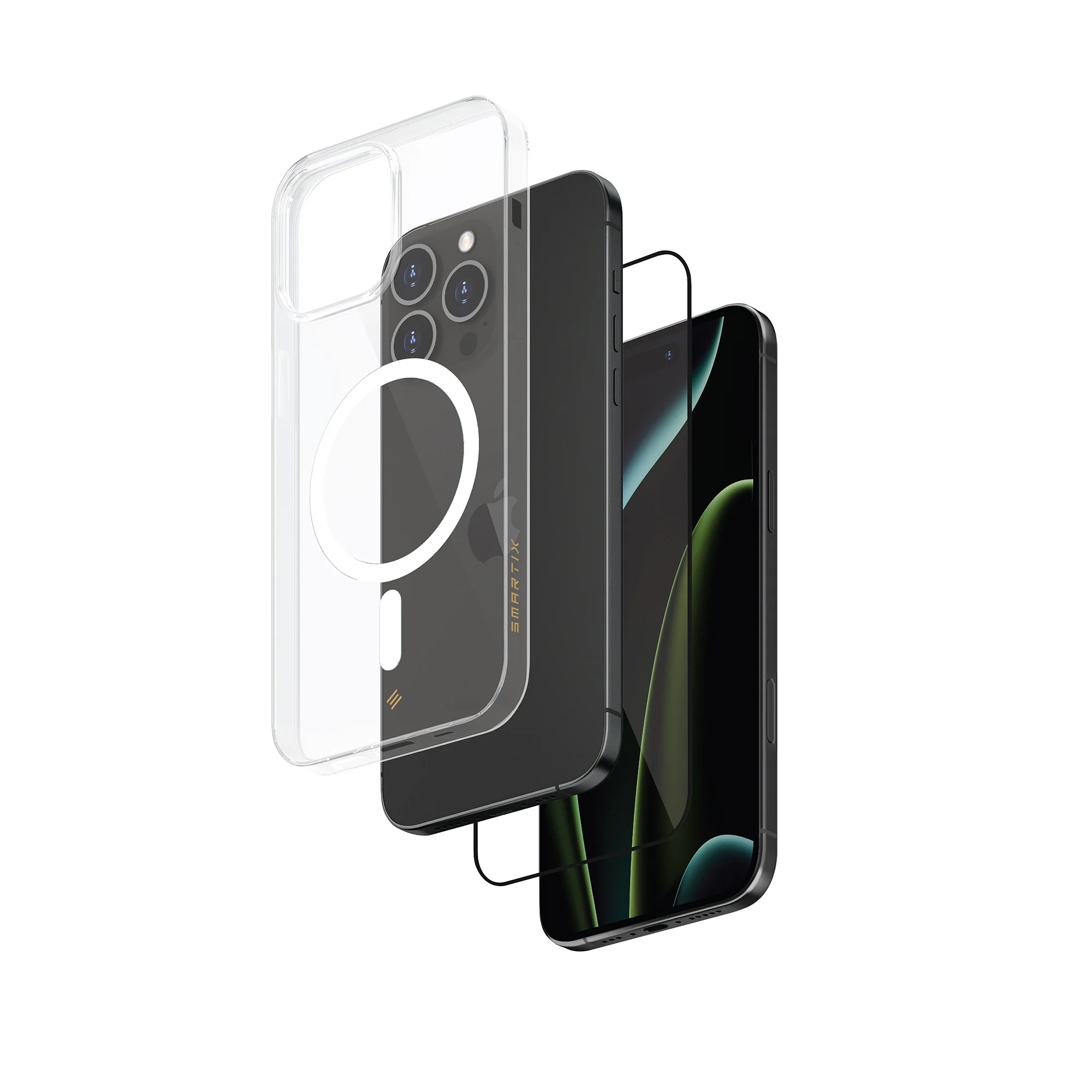 Smartix SM16PRBNPV MagSafe Case & Glass iPhone 16 Pro