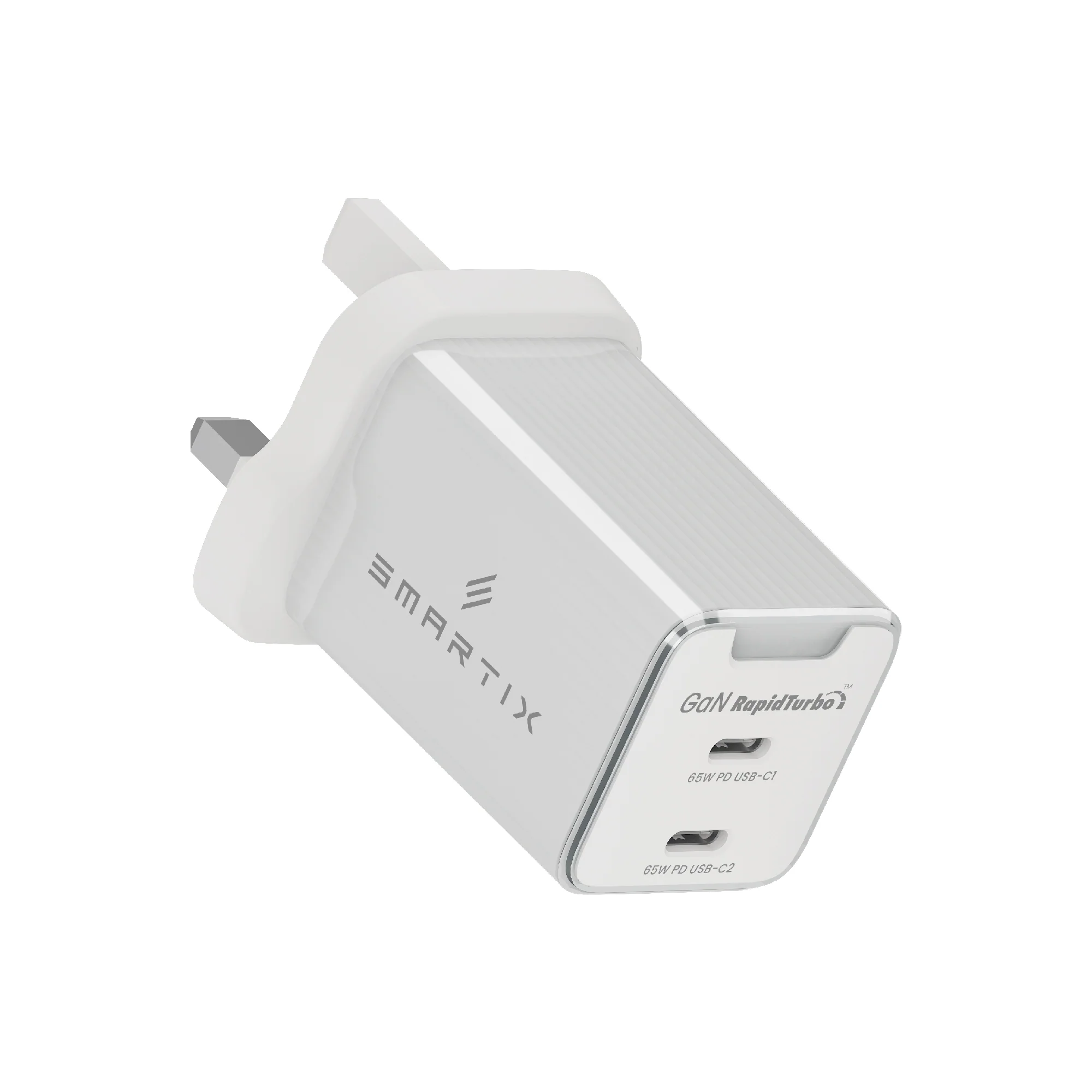 Smartix SXWA65WTE Compact UK Wall Adaptor 65W GaN White - Image 2