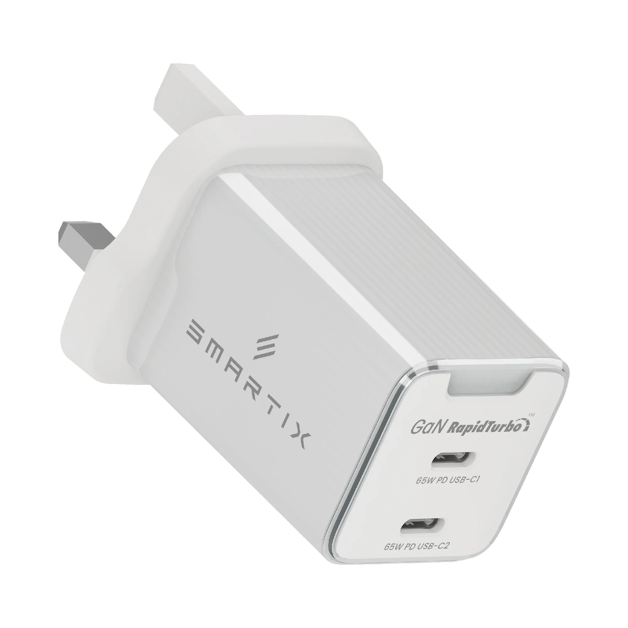 Smartix SXWA65WTE Compact UK Wall Adaptor 65W GaN White - Image 3