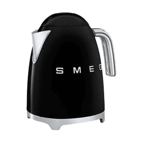 Smeg KLF03BLUK, 50's Retro Style Kettle, 1.7 L Capacity with Water Level Indicator, 360 Swivel Base, Anti-Slip Feet, Soft Opening Lid, Stainless Steel, Black - Image 2