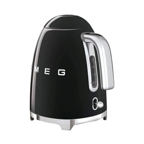 Smeg KLF03BLUK, 50's Retro Style Kettle, 1.7 L Capacity with Water Level Indicator, 360 Swivel Base, Anti-Slip Feet, Soft Opening Lid, Stainless Steel, Black - Image 3