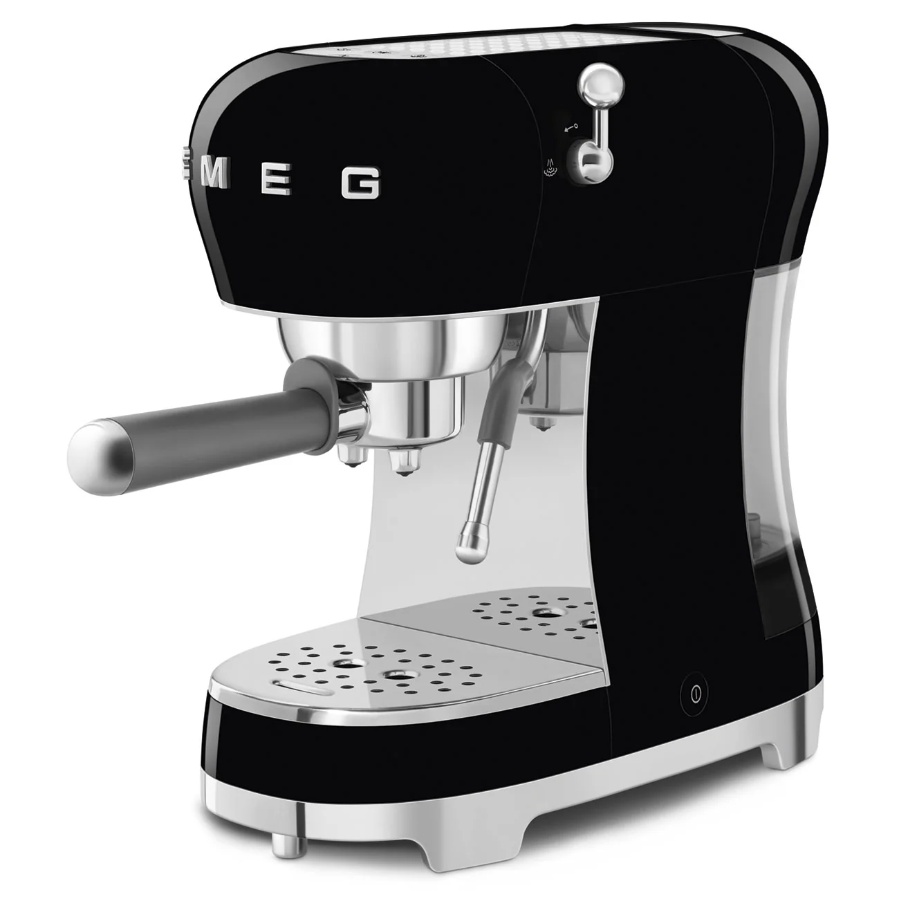 Smeg 50's Style Espresso Coffee Machine with Pump, Stainless Steel filter holder, Metal Steam Lever, Thermoblock Heating system, 15 Bar Pressure, Removable Drip tray with water indicator, Steam option, Stop Flow Function, Black, ECF02BLUK - Image 4