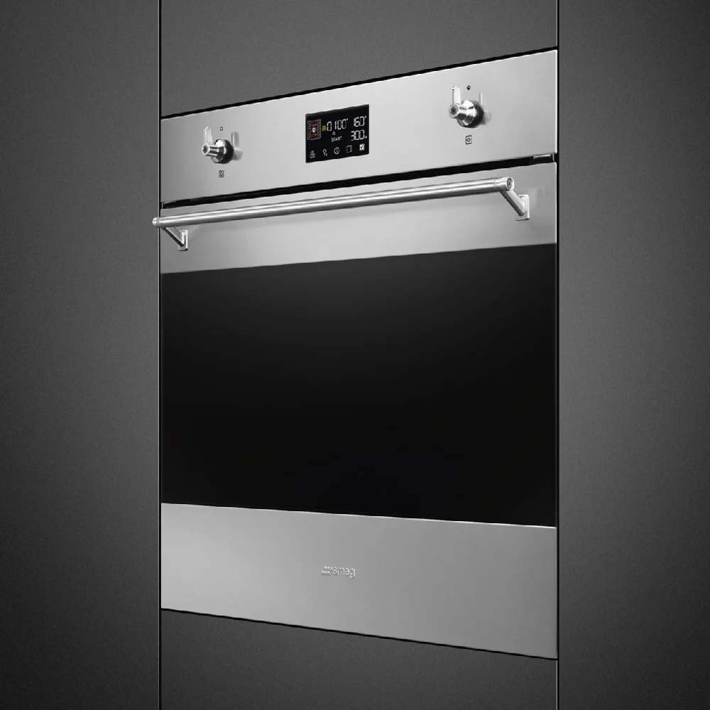 Smeg Classica Electric Single Oven 68L Silver - Image 2