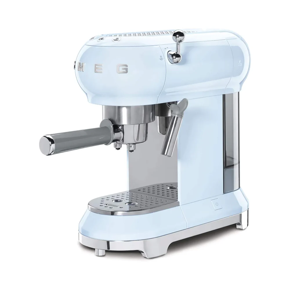 Smeg Traditional Pump Espresso Coffee Machine 1000ml Pastel Blue - Image 3