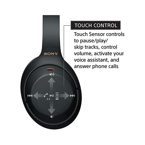 Sony Wireless Noise Cancelling Over-Ear Headphones Black - Image 4
