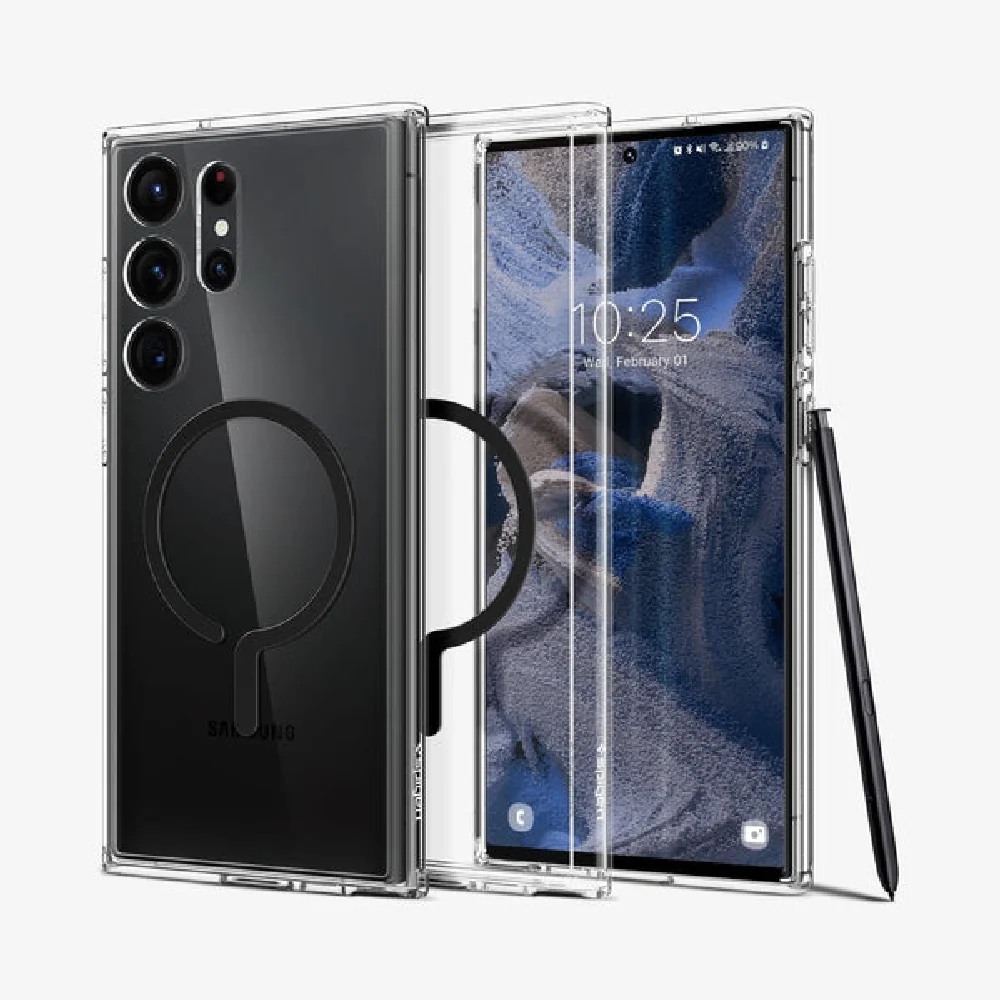 Spigen Ultra Hybrid Metal Ring MagFit for Samsung Galaxy S23 Ultra Black - Image 2