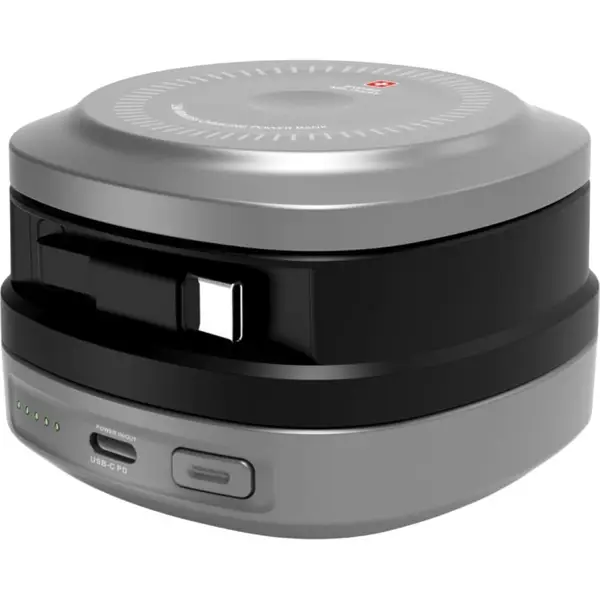 Swiss Military 10000mAh 45W 3-in-1 Magnetic Wireless Power Bank – Grey - Image 2