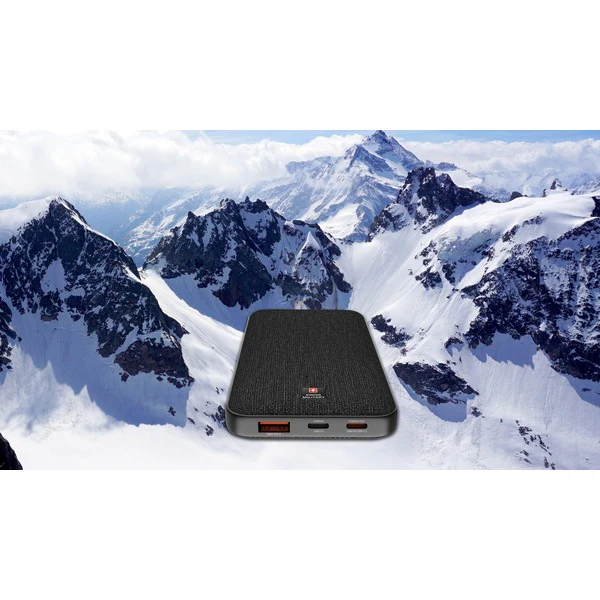 Swiss Military 10000mAh Power Bank 20W Fast Charging – Black - Image 2
