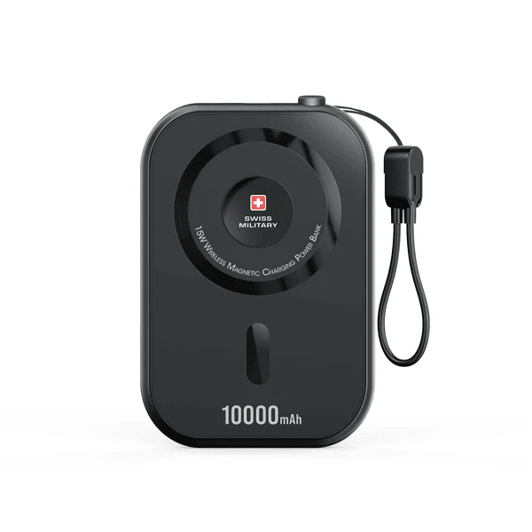 Swiss Military Magnetic 3-in-1 Power Bank 10000mAh – Black - Image 2