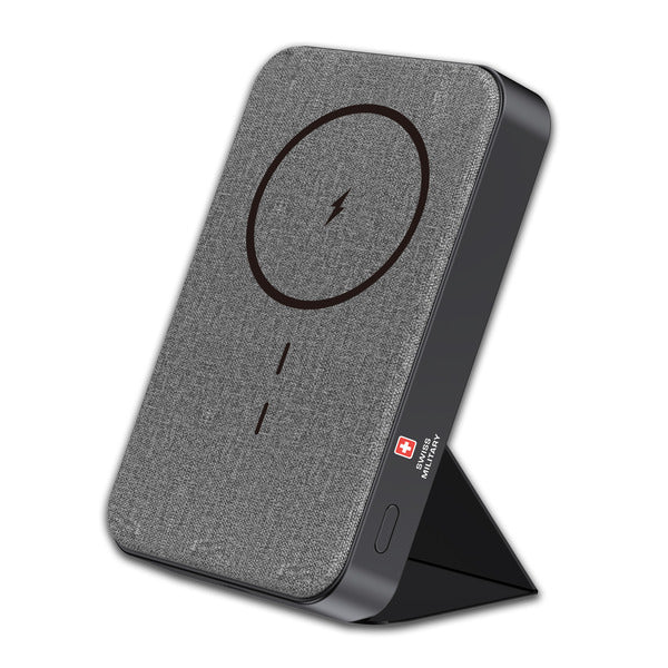 Swiss Military Magnetic Power Bank 10000mAh with Stand – Gray - Image 2