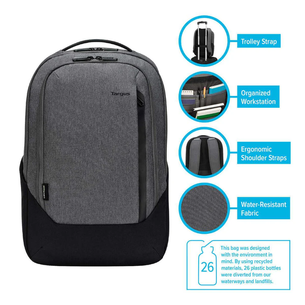 Targus Cypress EcoSmart 15.6-inch Backpack Grey, TBB58602GL - Image 8