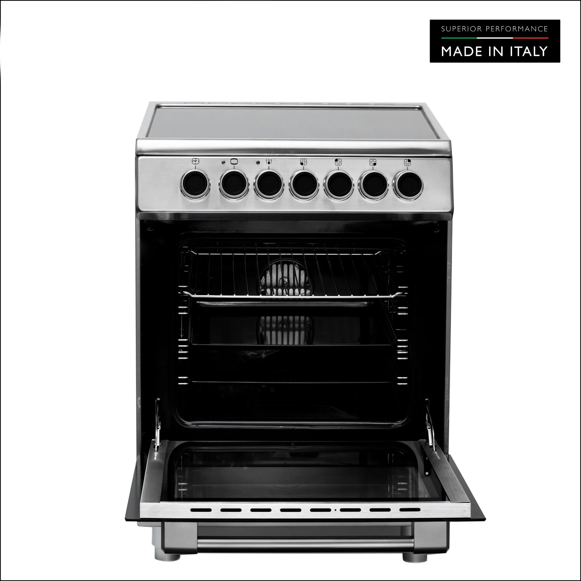Tecnogas Superiore Ceramic Cooker 67 Litre, Schott Ceran Ceramic, Full Safety, Easy-Clean Oven, Electric oven, Silver, N2X66EVTC - Image 2