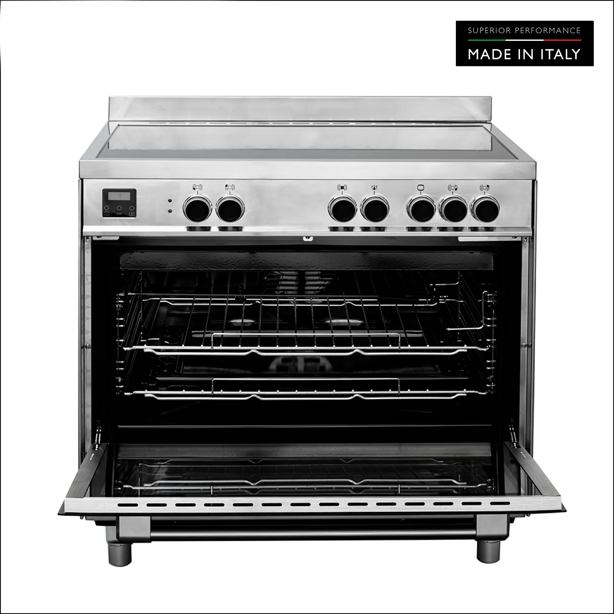 Tecnogas Superiore Cooker 133 Litre, Schott Ceran Ceramic, Full Safety, Easy-Clean Oven, Electric oven, Silver, N1X96EVTC - Image 2