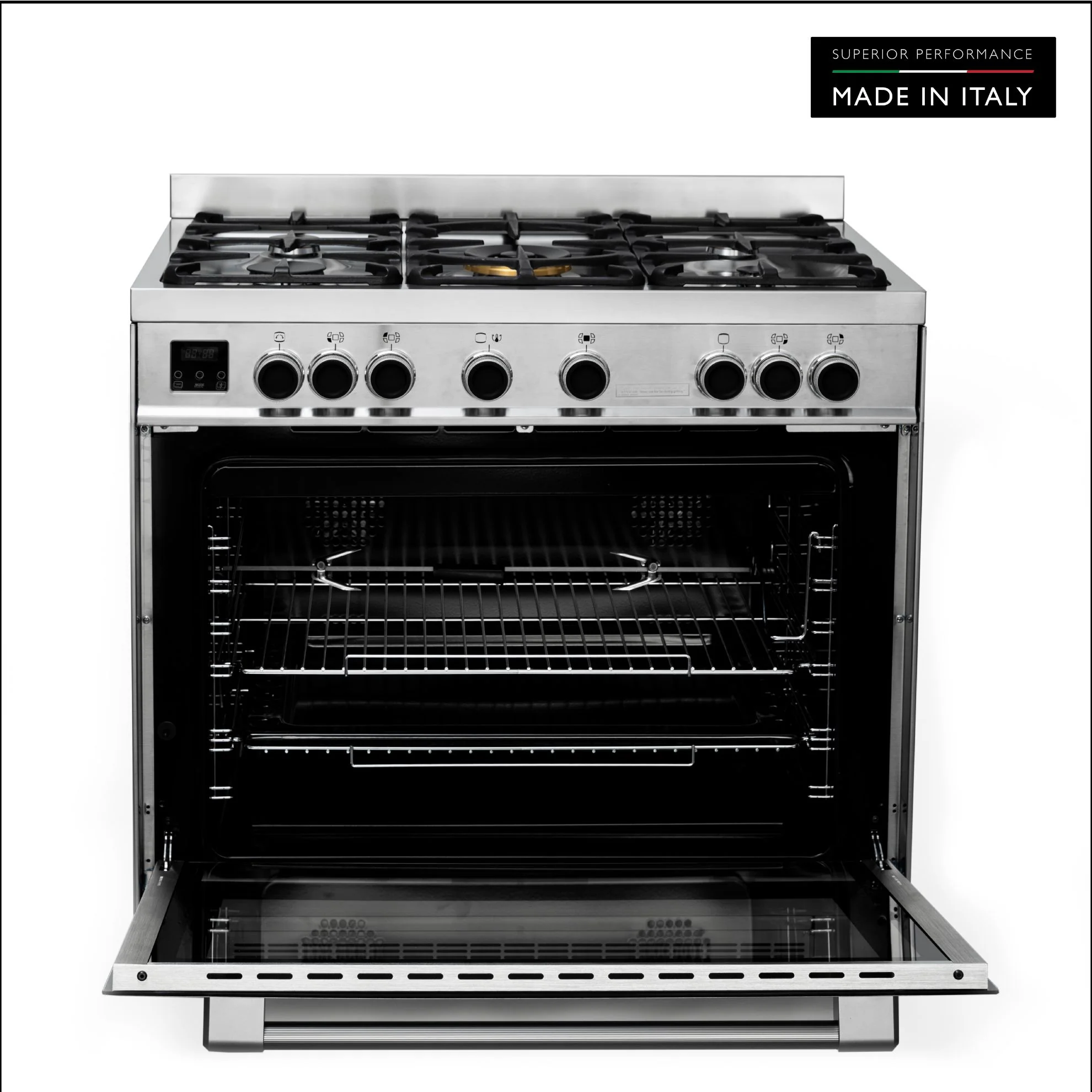 Tecnogas Superiore Cooker 170 Litre, Sabaf Burner, Full Safety, Easy-Clean Oven, Gas oven, Silver, NG170X96G5VC - Image 2