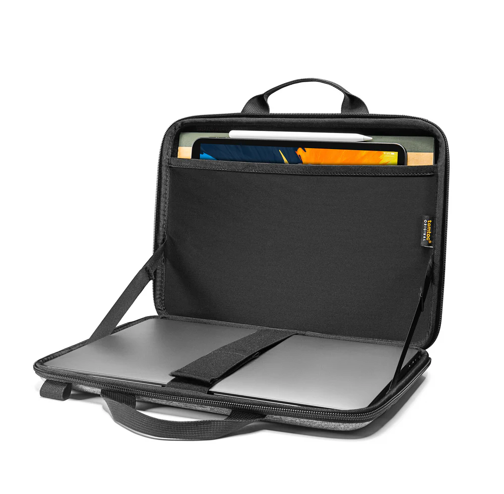 Tomtoc FancyCase A25 13-inch Laptop Shoulder Bag, Gray - Image 4
