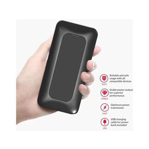 Trands 10000mAh Dual USB Power Bank Black - Image 3