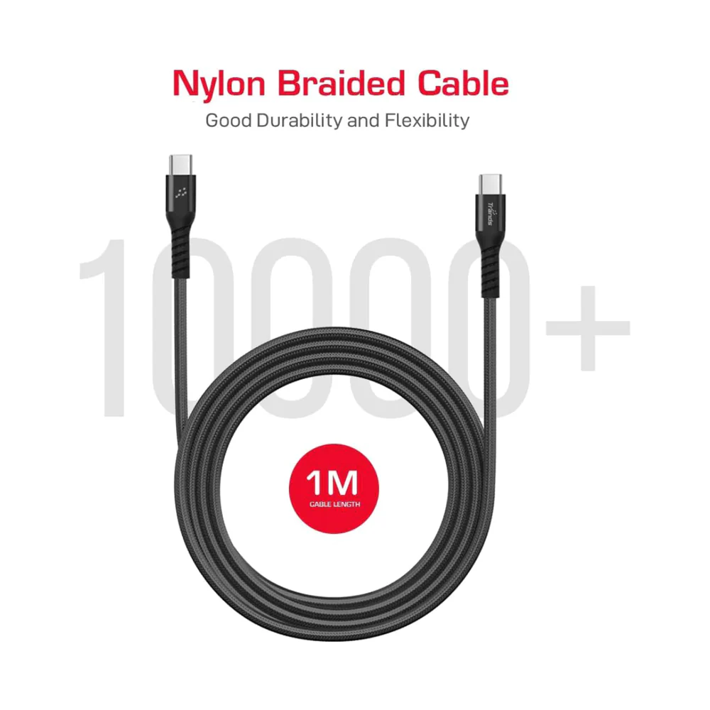 Trands Type-C Cable 1M Black - Image 5