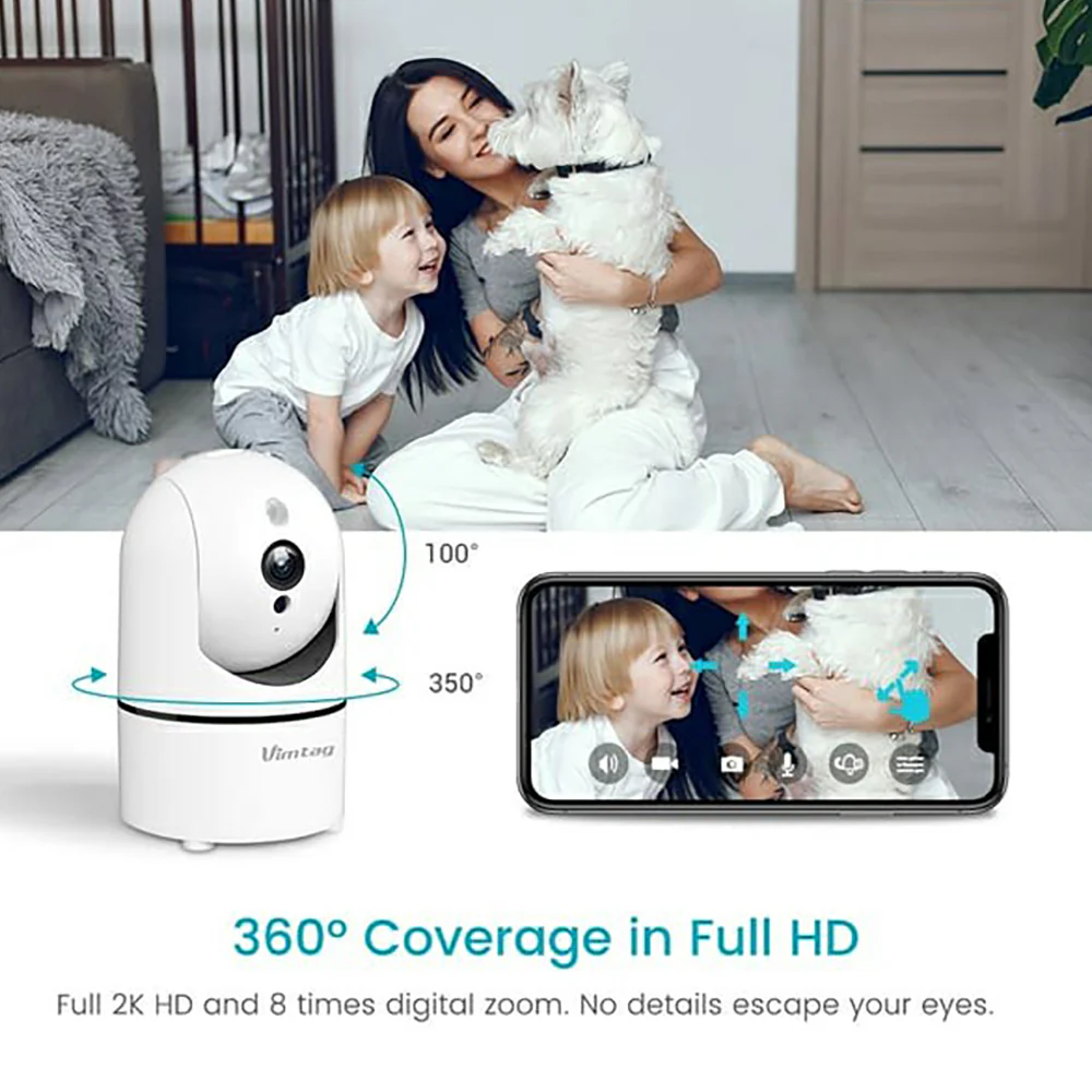 Vimtag Smart PTZ Cloud IP Camera 2MP White - Image 5