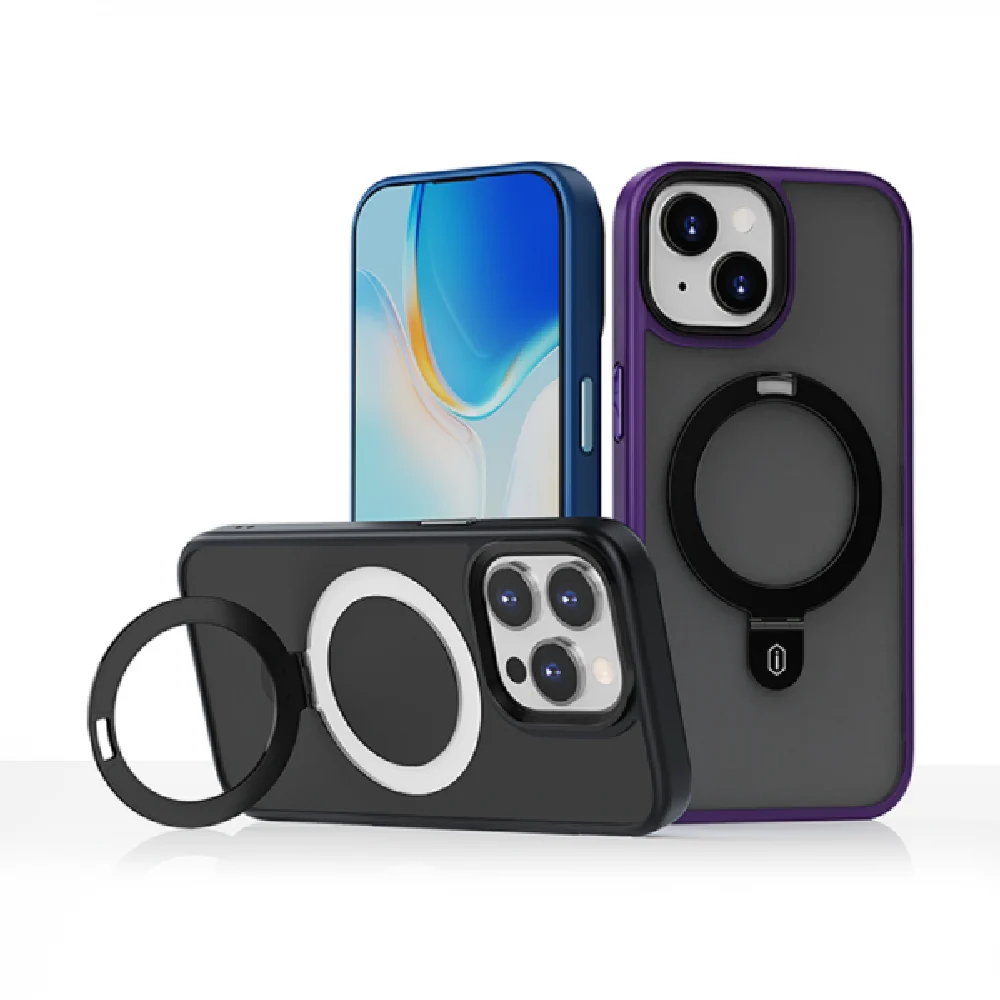 WiWU Magnetic Premium Phone Case with Alloy Stand for iPhone 15 Pro Max, Black - Image 7