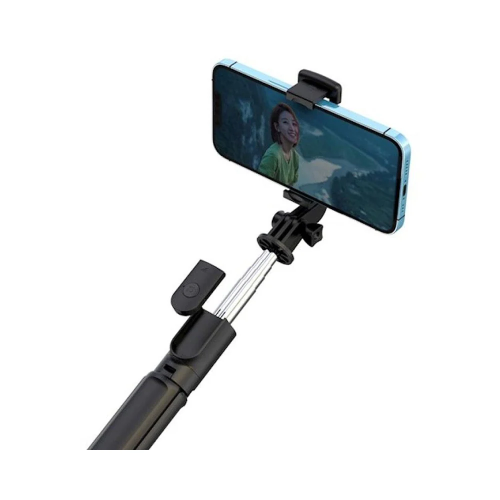 XO Multifunctional Bluetooth Selfie Stick With Tripod Black - Image 4